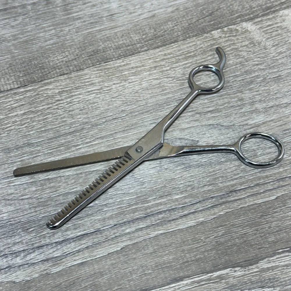 Faro Barber Hair Thinning Shears Scissors Texturizing with Tang Made in USA‎ vtg